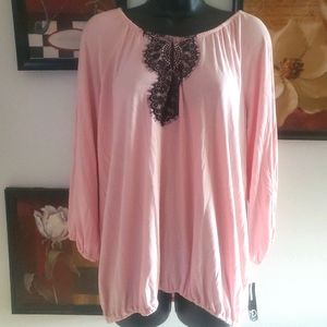 Petite New Directions keyhole blouse